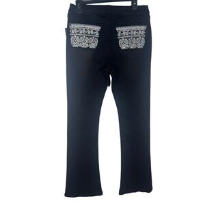 Harper Ivy Black Ethnic Embellished‎ Bootcut Jeans Size 11 NEW